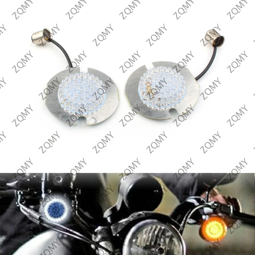 1Pair Motorcycle 1157 LED Turn Signal Light Indicator Inserts for Harley Davidson Electra/Ultra/Road Glide