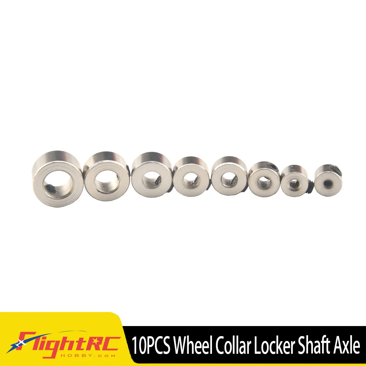 Collier de verrouillage de roue en métal, douille d'essieu d'arbre, bouchon de train d'atterrissage, diamètre intérieur 1.6/2.1/2.6/3.1/3.6/4.1/5.1MM pour pièces de modèle RC, 10 pièces