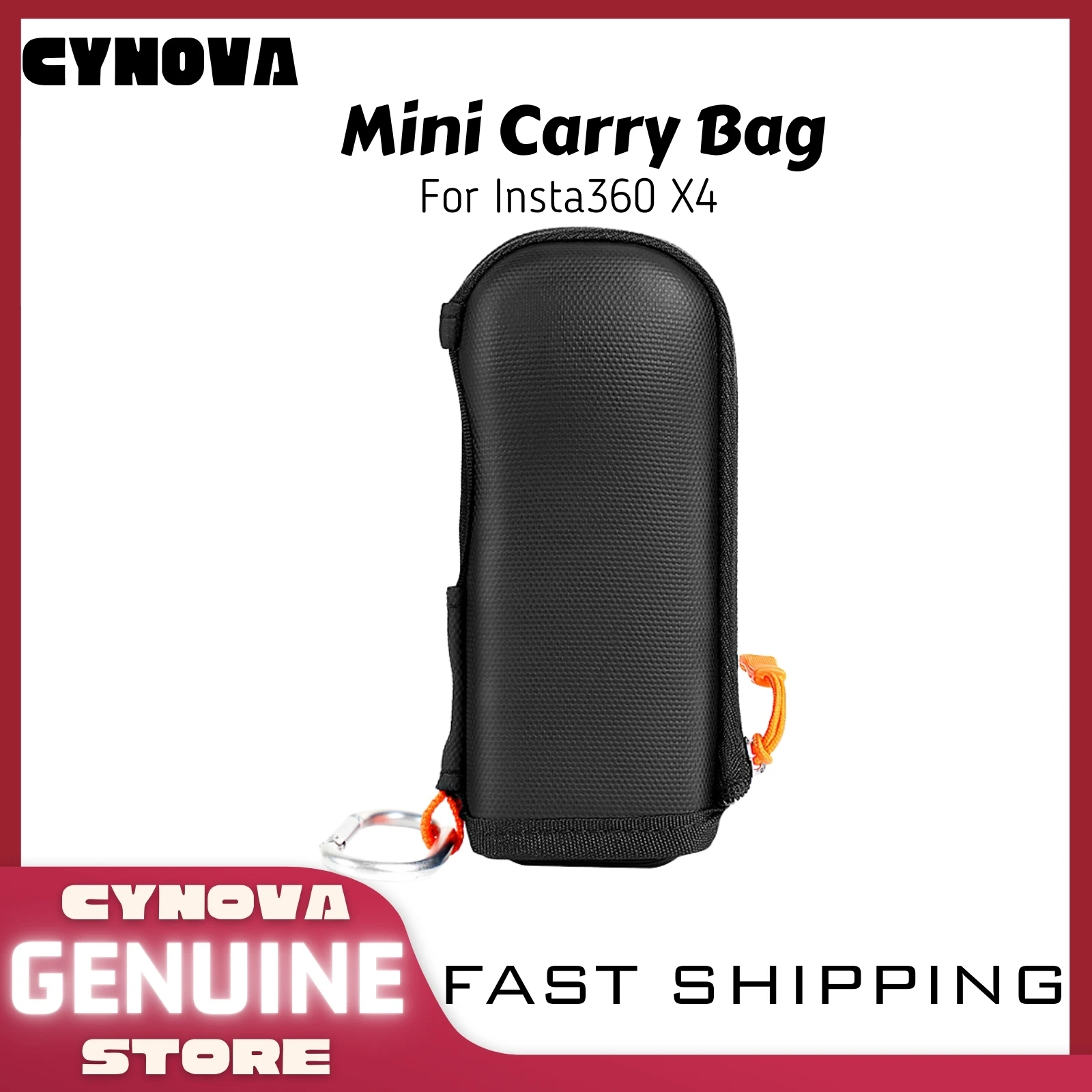 CYNOVA For Insta360 X4 Mini Camera Bag Pouch Protective Carry Case For Insta 360 X4 Action Camera Accessory