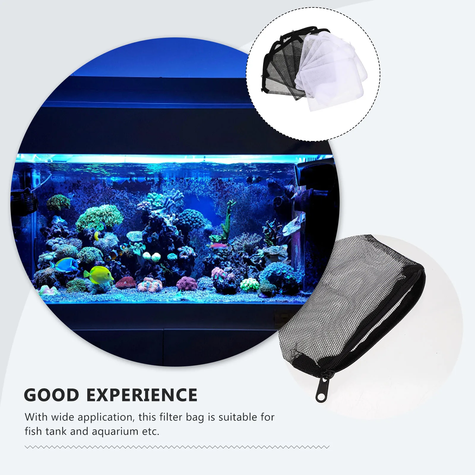 

Washable Filter Bag Aquarium Filtration Mesh Design for Biosphere Activated Carbon Volcanic Filtering Material Professional