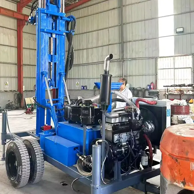 Customized 300M Wheeled Water Well Drilling Rig Compact Structure Fast Drilling Speed Convenient Transportation Drilling Machine