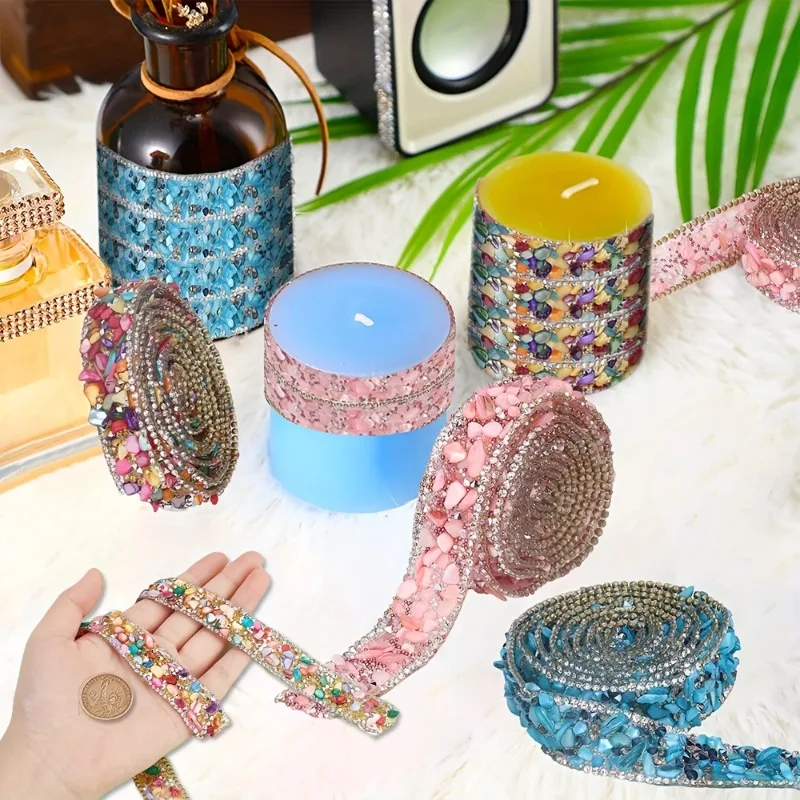 Afbeelding 6: Zelfklevende strassstrip boordecoratie DIY-accessoire, kan worden gebruikt voor verschillende tassen, kleding, schoenen, hoedendecoratie