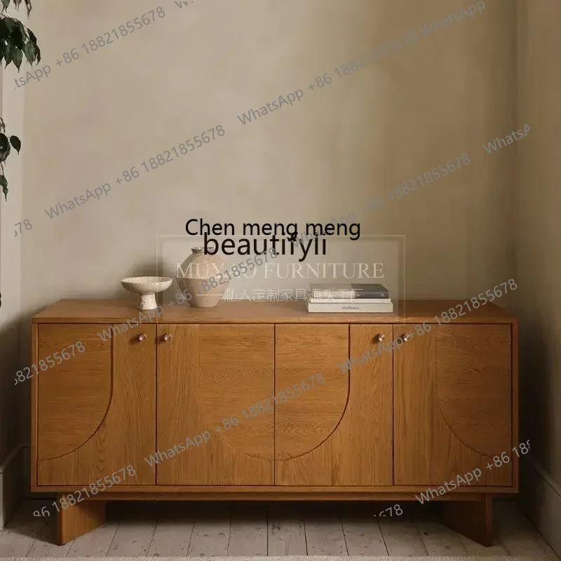 

X 0R Nordic simple solid wood dining side cabinet multi-functional tea cabinet living room entrance decorative TV cabinet R