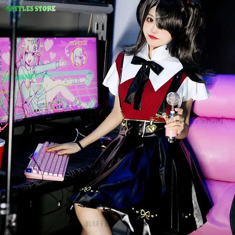 New ★ Game NEEDY GIRL STREAMER OVERDOSE Ame-Chan Cosplay Costume KAngel Punk Girls Gothic Lolita Black Dress Halloween★ 2025 qi☆