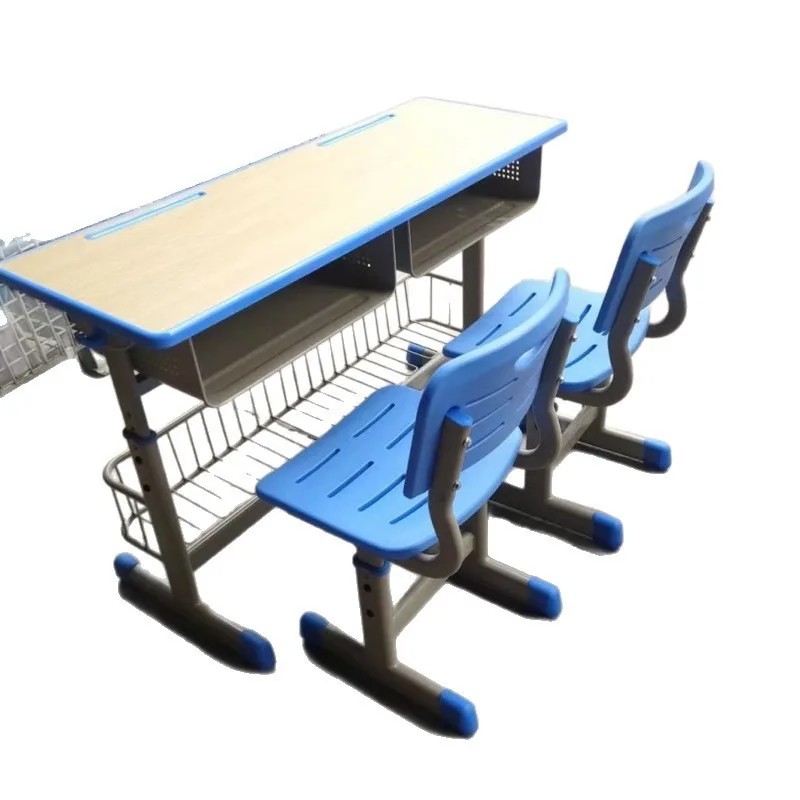 Desks and chairs set School-specific liftable training class study table chair