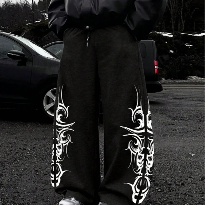 

Американские мужские повседневные спортивные осенние новые мужские и женские повседневные брюки с принтом Street Life