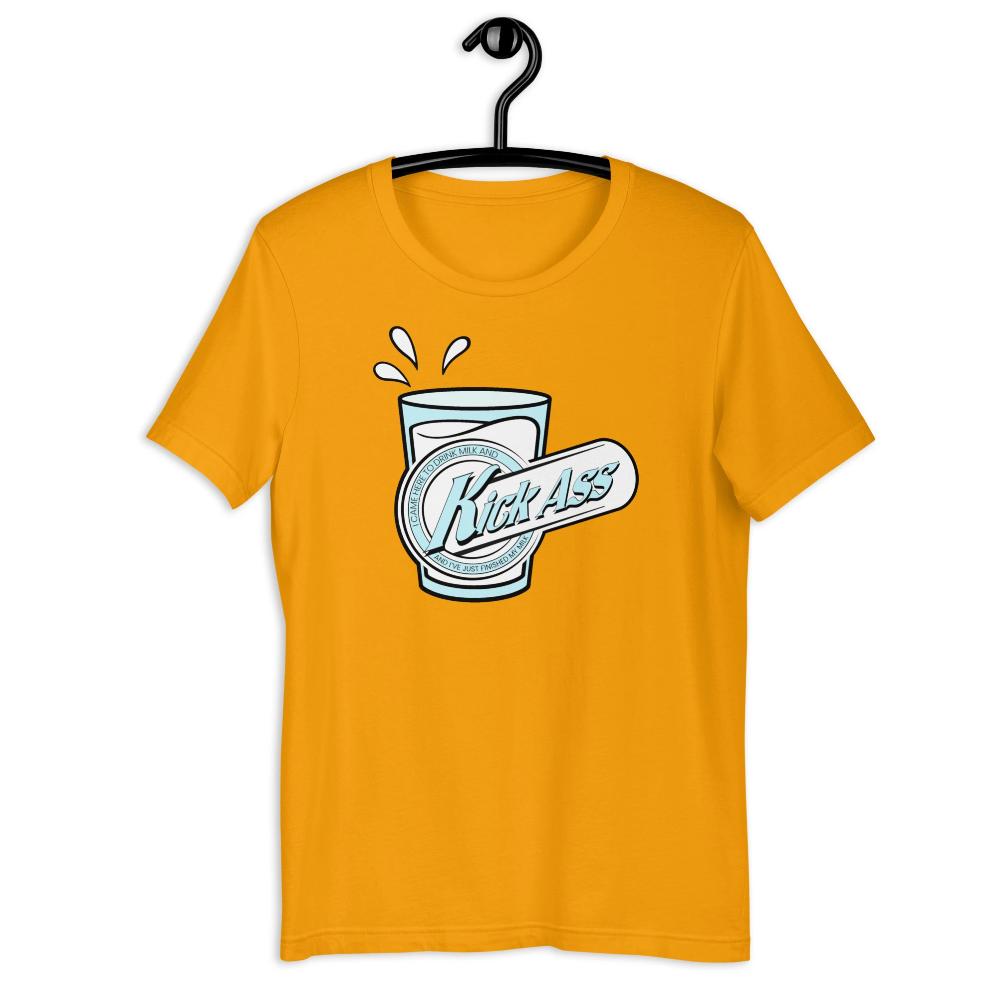 I Came Here To Drink Milk Funny IT Crowd Meme Kick Ass Glass of Graphic Tee Cotton Mens Womens T-Shirt Summer Streetwear