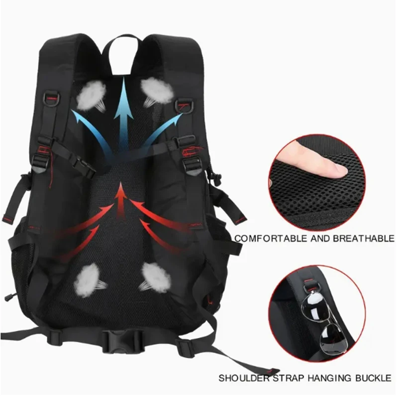 Mochila de viaje impermeable para hombre y mujer, bolsa ligera de 40L para senderismo al aire libre, camping