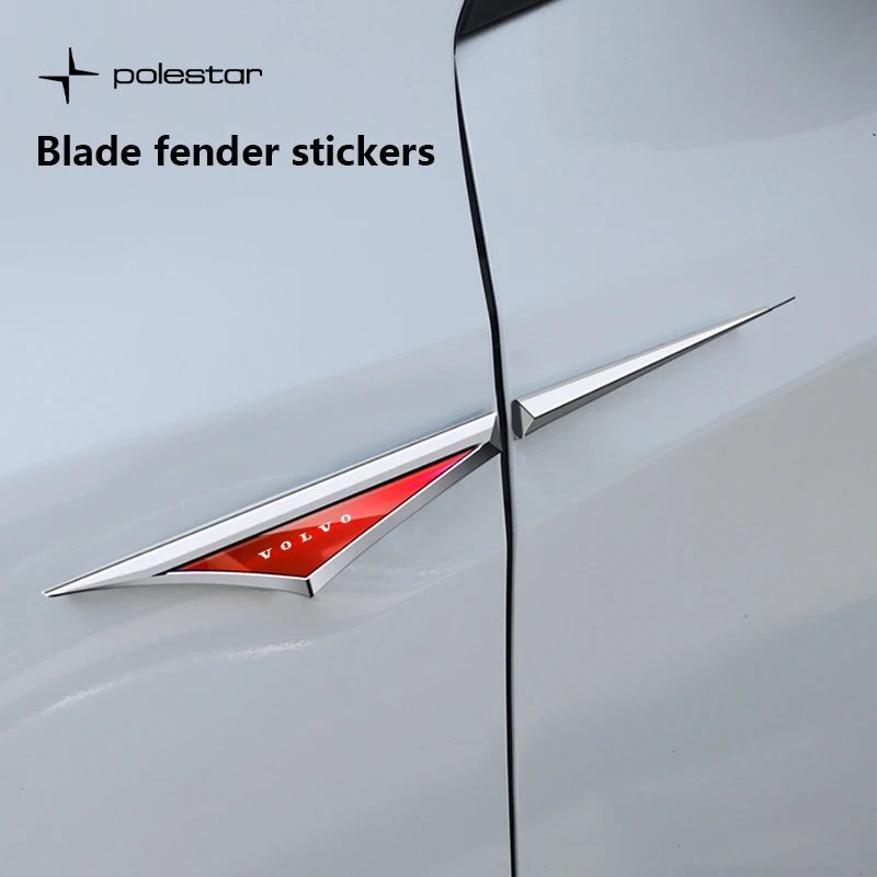 جسم السيارة واقية المعادن ملصق سيارة درابزين الجانب شفرة شارة لفولفو Xc60 Xc90 V60 S60 V90 XC40 S90 S40 2025 اكسسوارات السيارات
