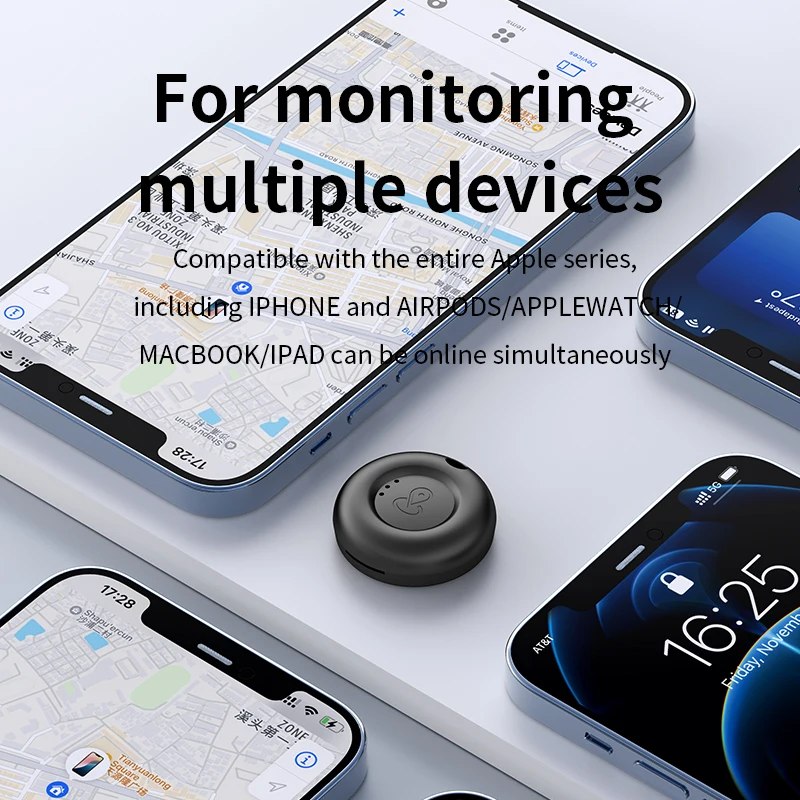 Il localizzatore GPS Bluetooth intelligente funziona con Apple Trova la mia APP Smart Tag Anti smarrimento Allarme Promemoria Localizzatore Chiave per auto Pet Kids Finder