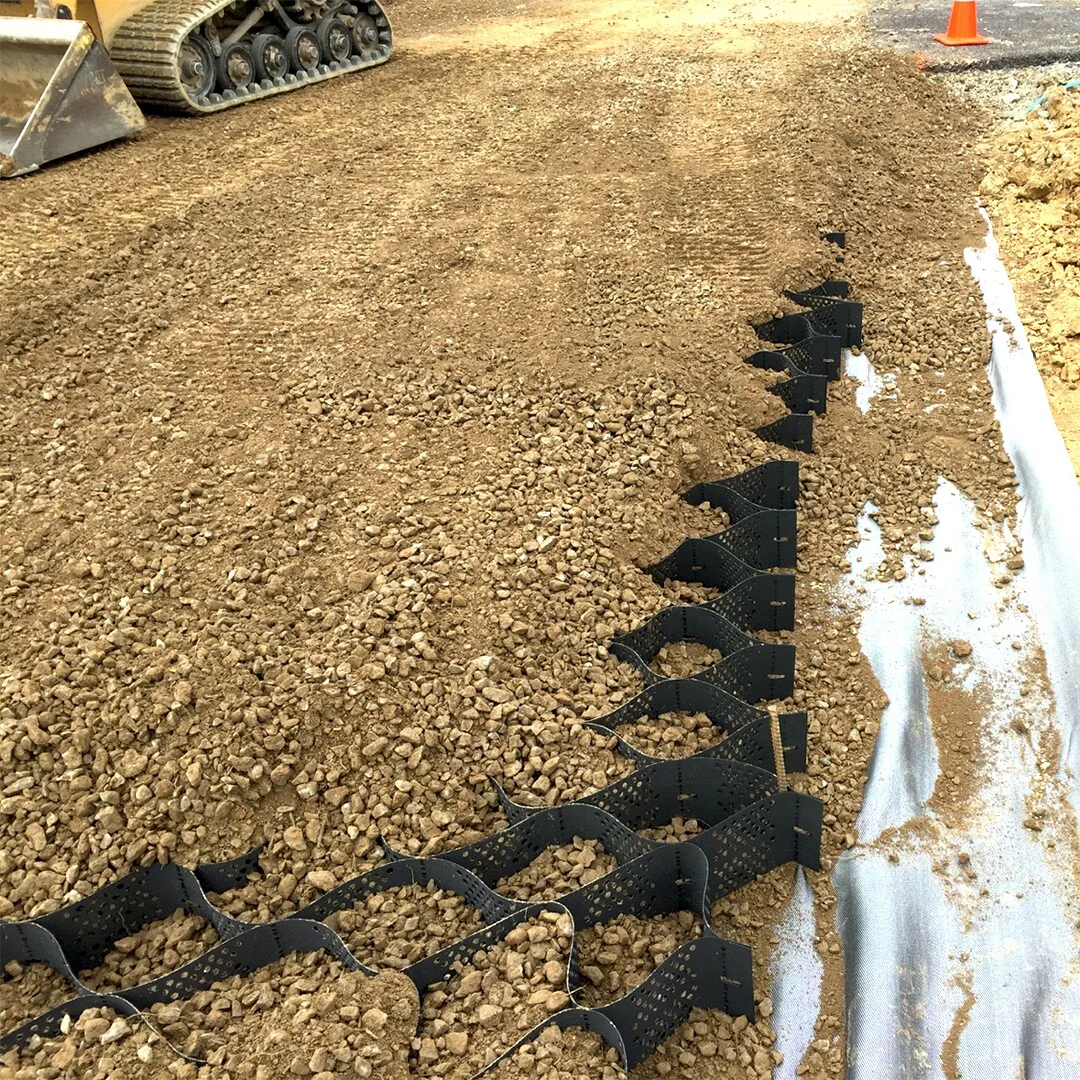 Geocellula in plastica HDPE testurizzata Geocell in plastica Geosintetica Griglia di ghiaia Sistema di confinamento cellulare Produttore di geocellule