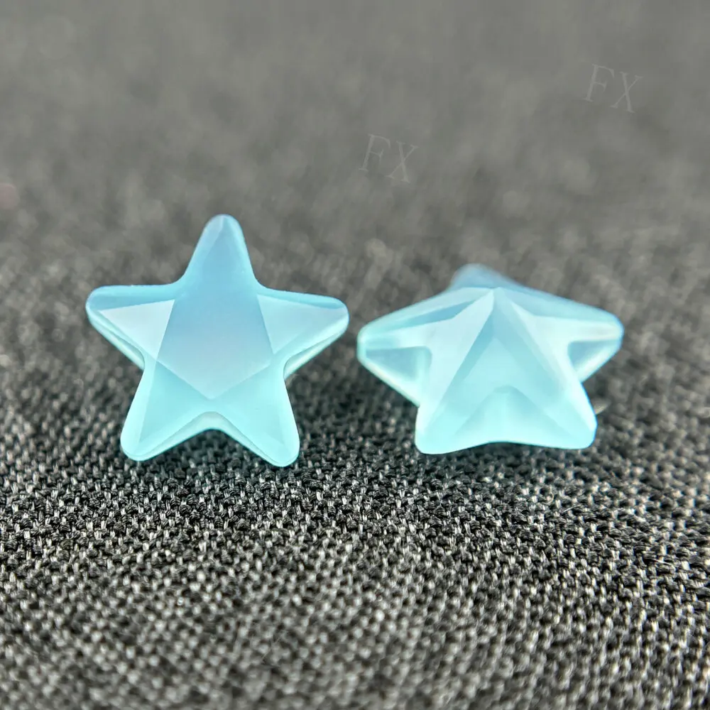 3x3~10x10mm Star Shape Loose Glass Stone Synthetic Gems AQ17 color Wuzhou  artificial  gemstone