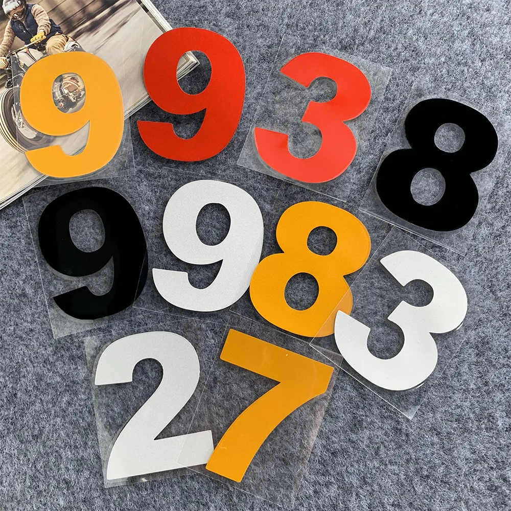 Racing Number Decal Sticker Waterproof for Motorcycle Car Helmet