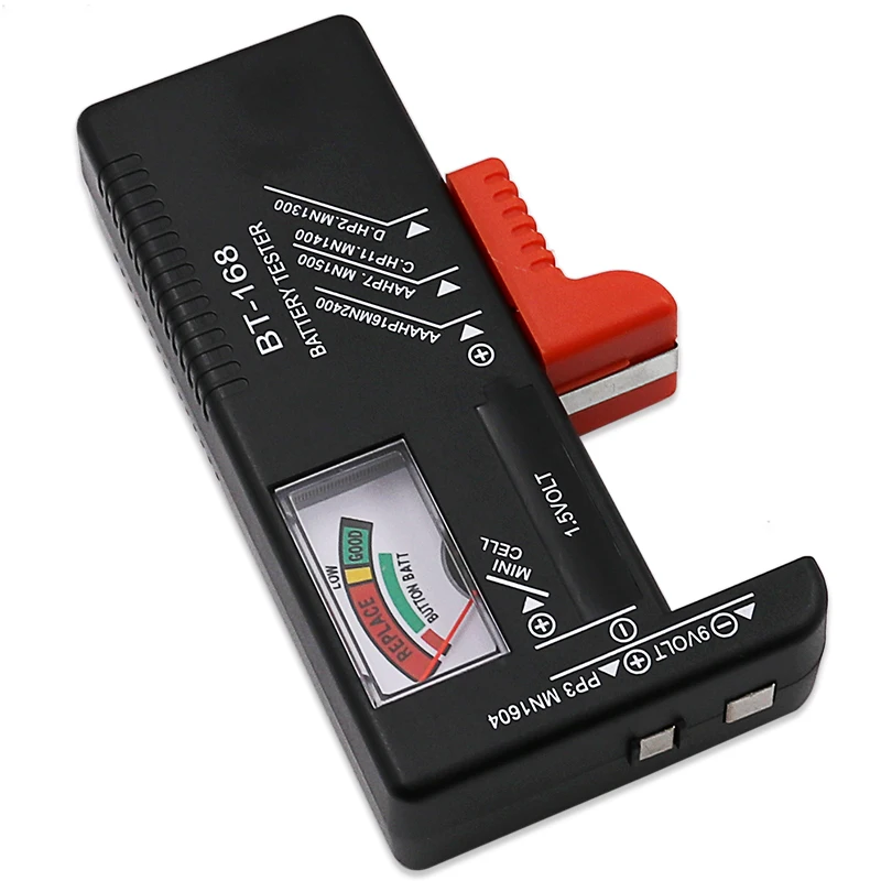 Indicatore di capacità della batteria AA AAA 18650 Tester di livello della batteria al litio misuratore di tensione rilevatore di Volt custodia per