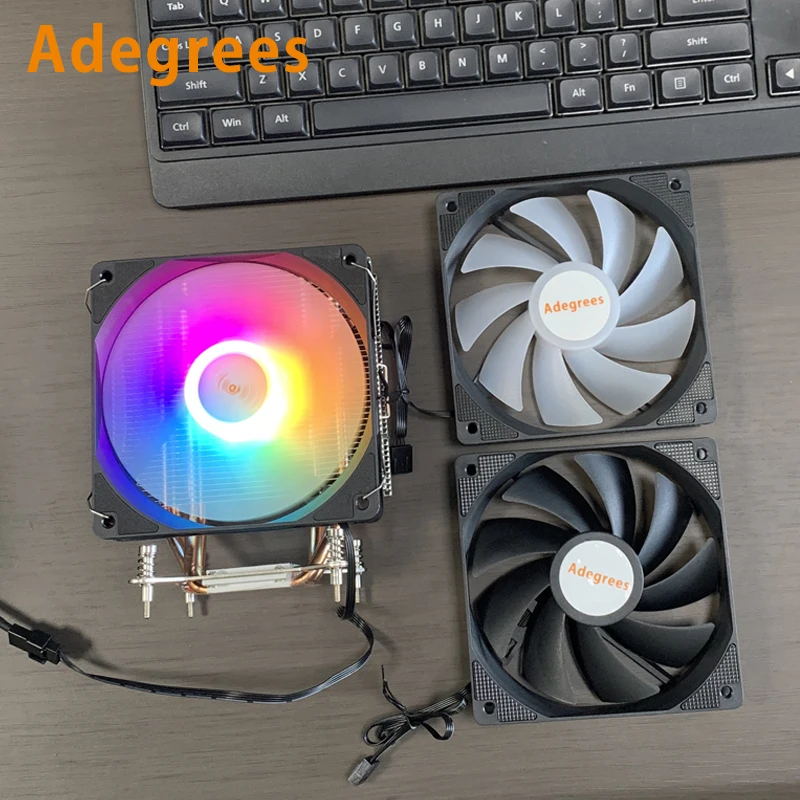 120mm Quiet Computer Fan Silent 4PIN PWM RGB/Lightless CPU Cooler Fans For Computer PC Case GPU CPU Cooler Radiator Cooling