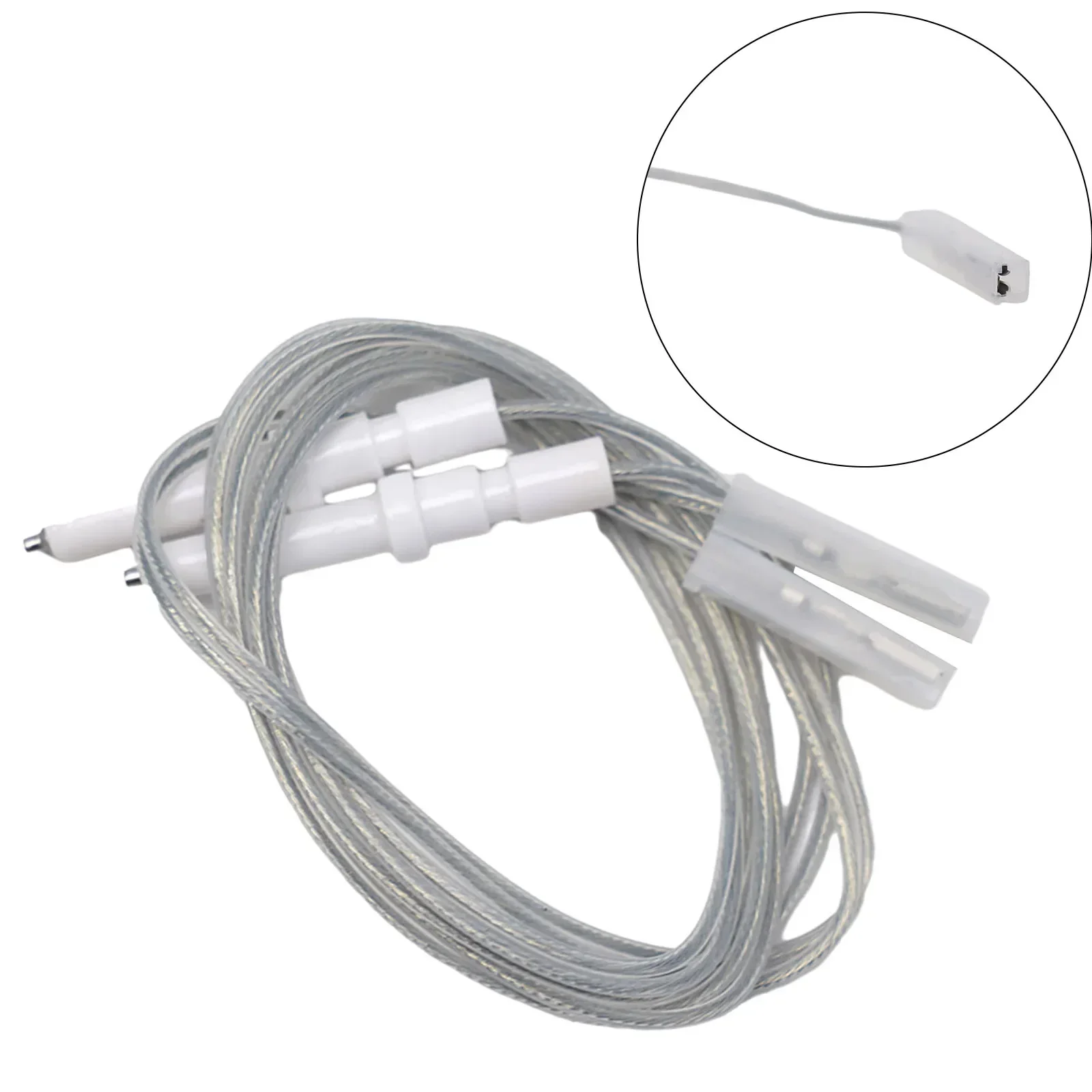 2pcs 35/40/45mm Gas Cooktop Stove Spare Igniter Electrode Spark Plug 900mm Wire Ignition Ceramic Pin For Gas Cooker Replacement