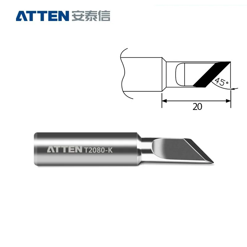 

1 Piece ATTEN T2080 T2080D Soldering Tips for atten ST-2080/ST-2080D Soldering Iron Welding Accessories Tool