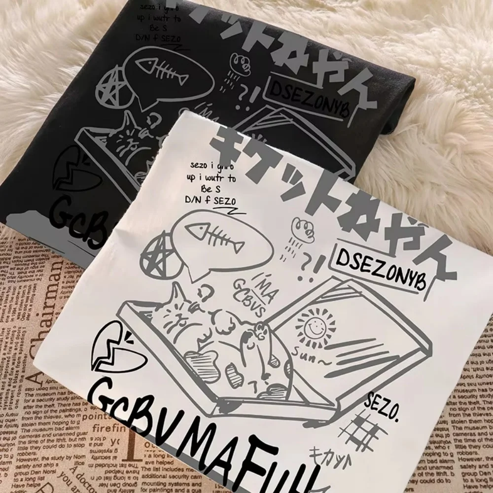 

Японские большие мужские и женские мягкие футболки унисекс с короткими рукавами, летняя универсальная рубашка большого размера с короткими рукавами в стиле ретро для пар, топ