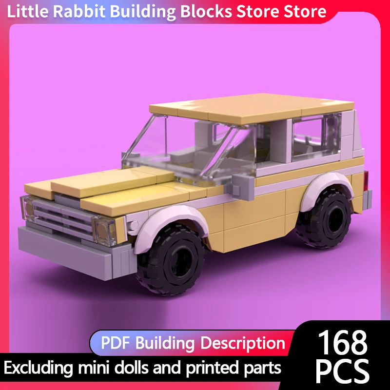 City Car Model MOC Building Bricks Compact Sport Utility Vehicle Modular Technology Children Holiday Gifts Assemble Toys Suit