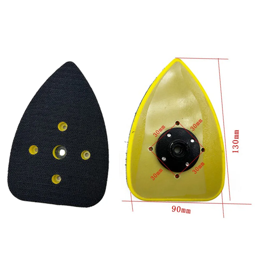 Triangle Backup Lixadeira, Backing Pad para Moagem, Polimento, Carros, Móveis, Turbinas Eólicas, Hardware, 90x130mm, 1Pc
