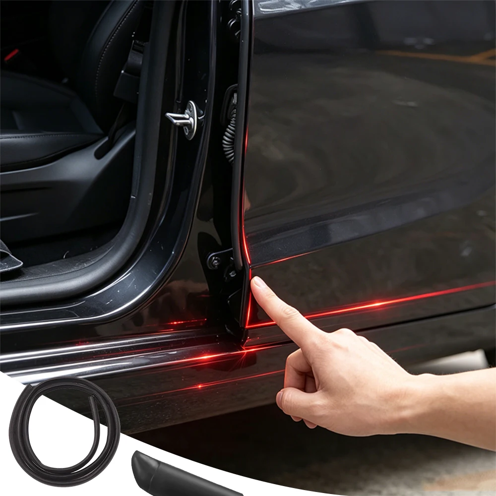 For Tesla Model Y L Model Y Juniper 2025 Car Door Edge Rubber Weatherstrip Sealing Strip Noise Windproof Protection Seal Sticker