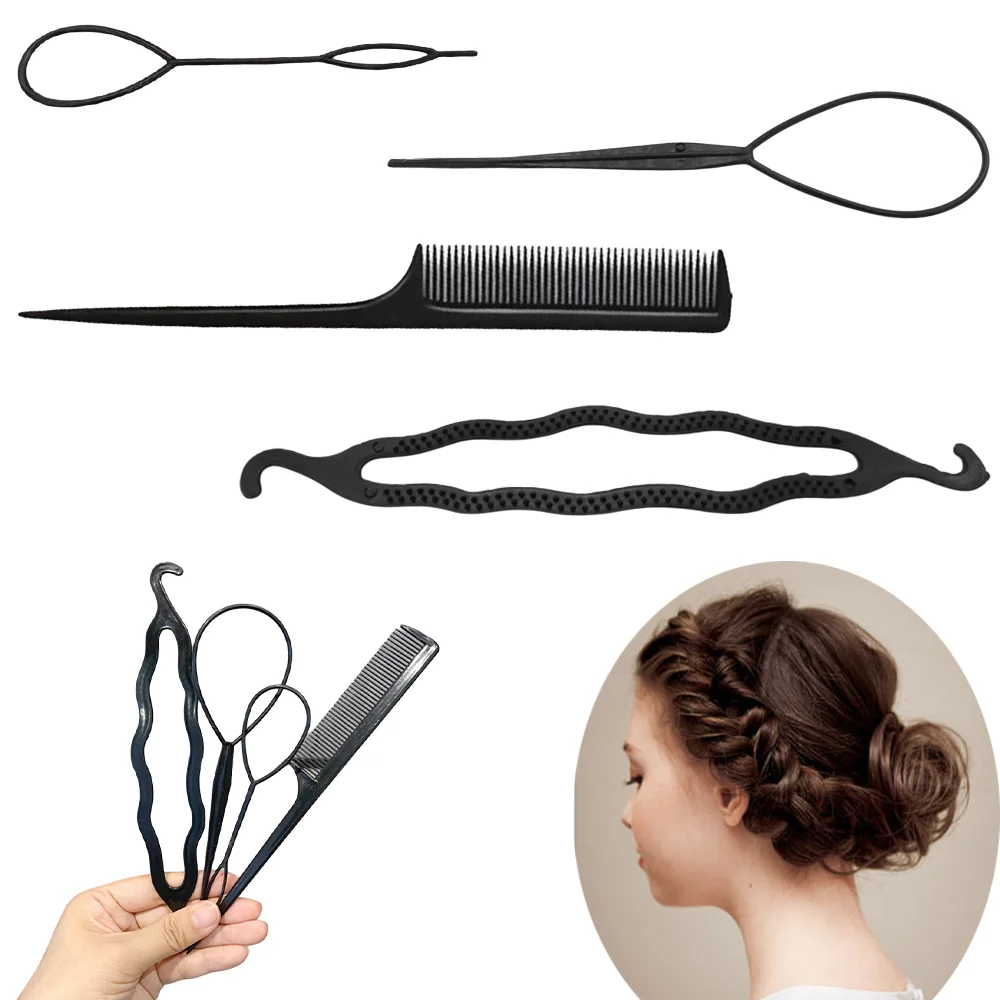

Hairpin Hair Bun Tool Hair Braiding Tool, Hair Styling Pins Braid Maker Hair Tying Kit, 1PC