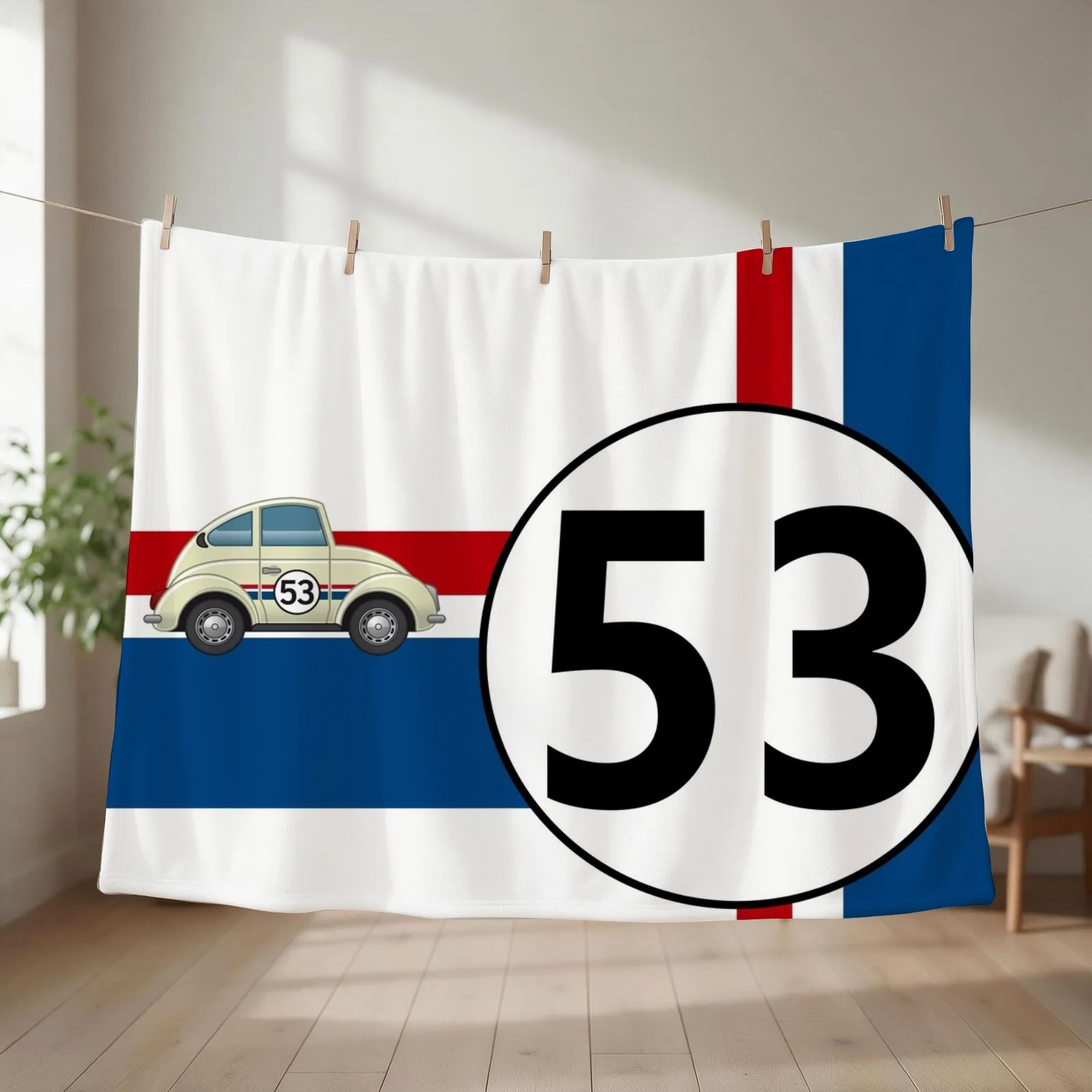 Herbie Fully Loaded Fan Art Throw Blanket Vintage Baby Comforter blankets ands Blankets
