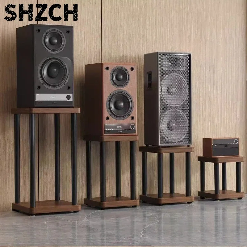 Metal Speaker Stands Universal Bookshelf Speaker Floor Stands Surround Sound Speaker Riser Home Theater Audio Storage Rack