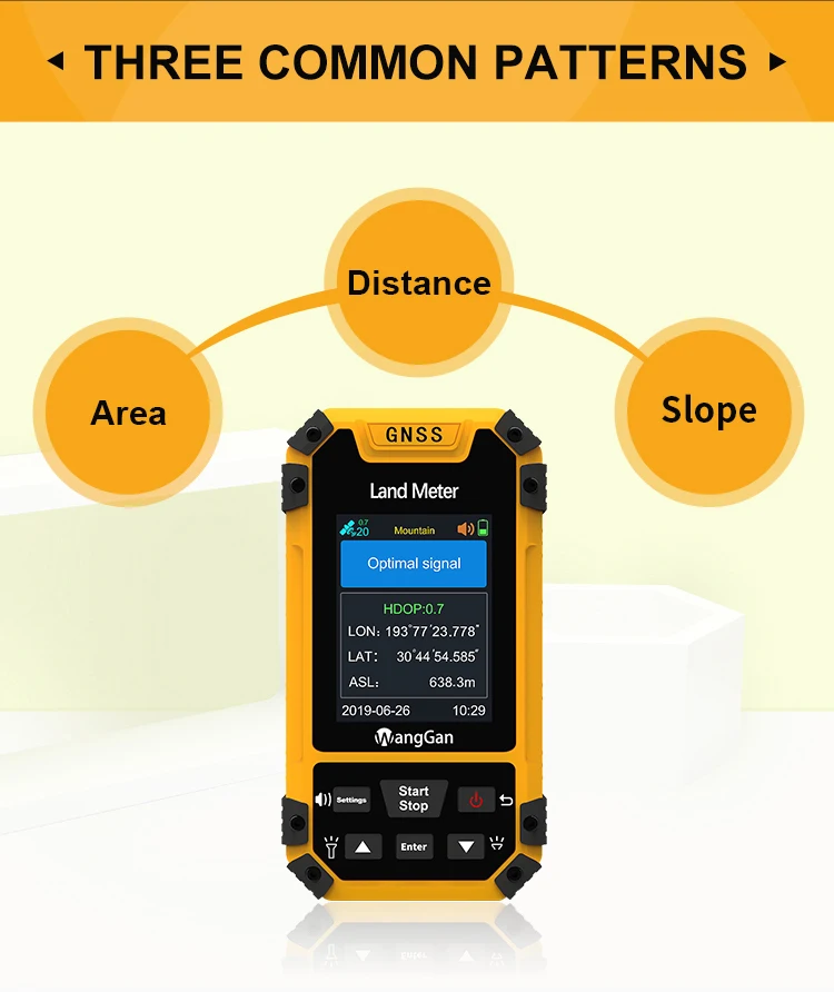 Wanggan S4 Land meter color sreen Farmland GPS Land surveing machine S4 GNSS receiver area measurement for argriculture