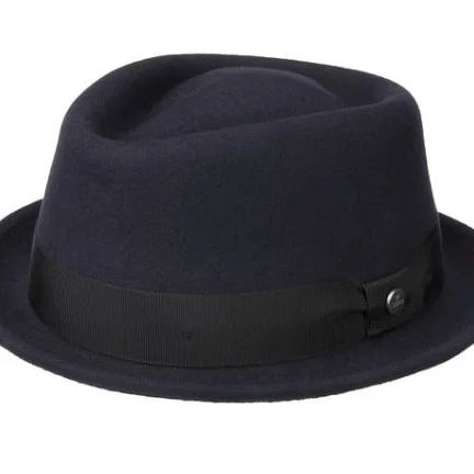 Independent Station Wool Felt Hats Gem Top Hem Billycock Men's And Women's All-match Fashion Felt Hat