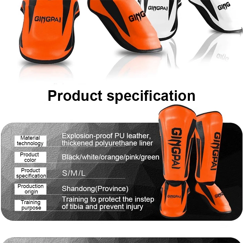 Kickboxen Boxen Schienbeinschutz Pads Muay Thai Kampfsport Sanda Wushu Beinschutz Taekwondo Knöchelschützer – Detail 6