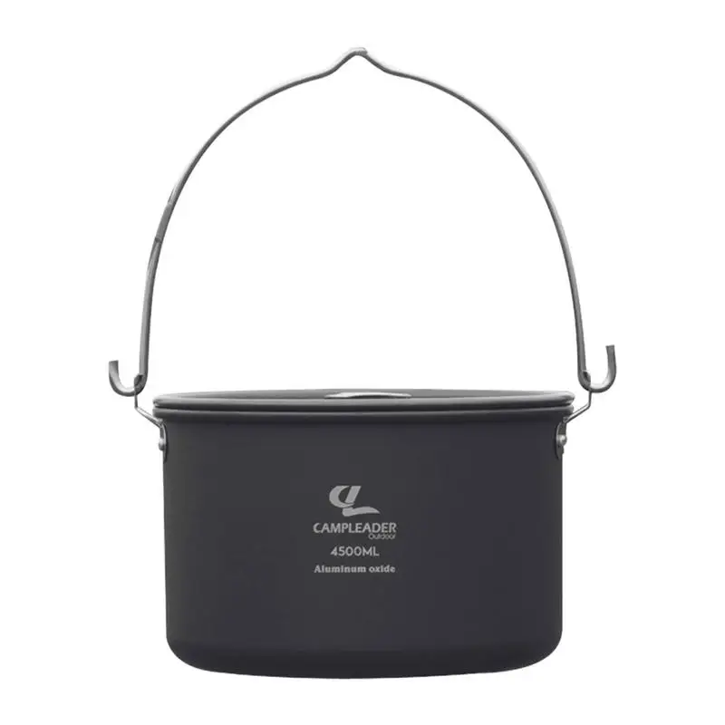 4.5L Camping Hanging Pot Cookware Outdoor Bowler Tableware 5-6 Persons Picnic Cooking Tourism Fishing Kitchen Equipment