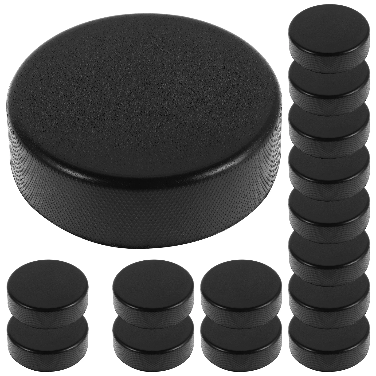 

20pcs Ice Pucks Practice Durable PU Lightweight Kids Practice Set Black Softball Bat Toys Sport