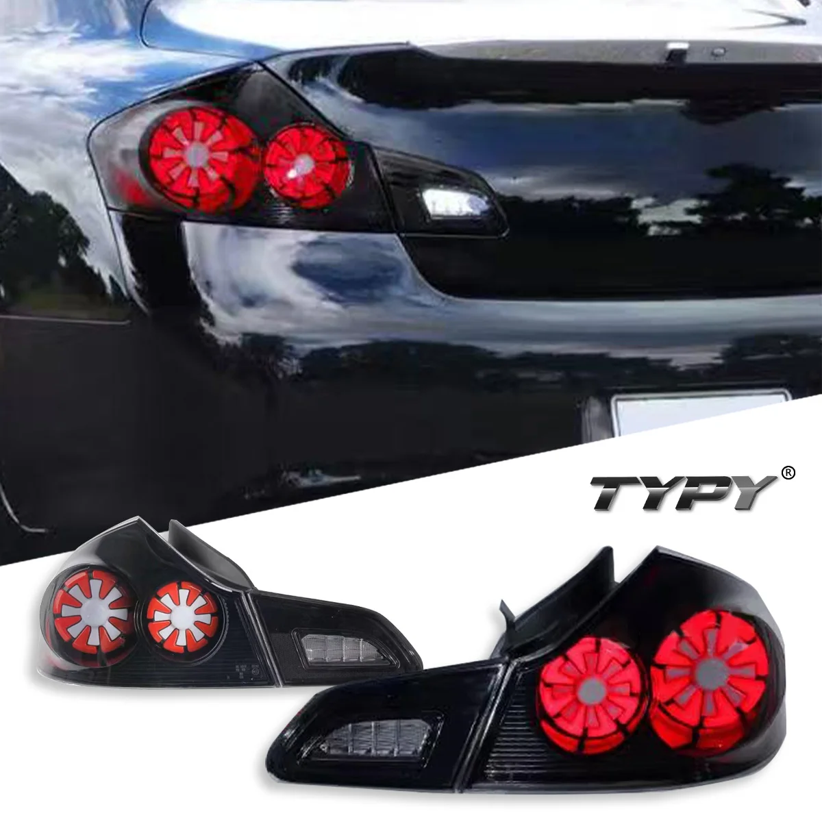 

TYPY Car For Infiniti G35 G37 2003-2015 Taillight Upgrade Modified to New DRL Dynamic Turn Signal LED Taillight Auto Accessories