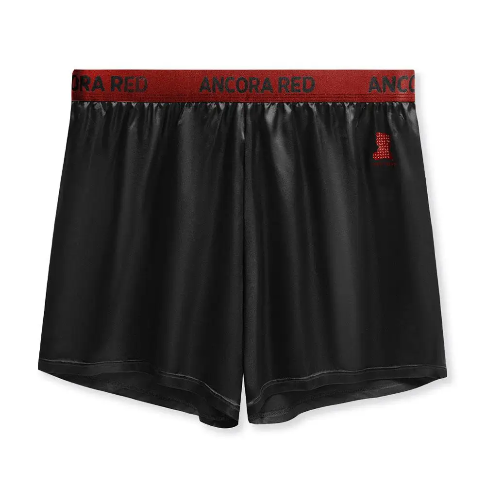 1pc Men Solid Color Ice Silk Boxer Shorts  Breathable U Shape Pouch Underwear L-3XL Large Size Underpant Sexy Trunks