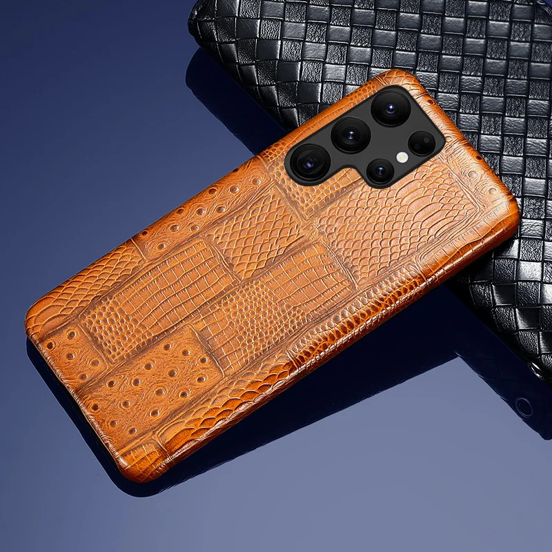 

Чехол из натуральной кожи в стиле ретро для Galaxy S24 S23 S22 Ultra S21 S23 FE Note 20 10 A55 A54 A53