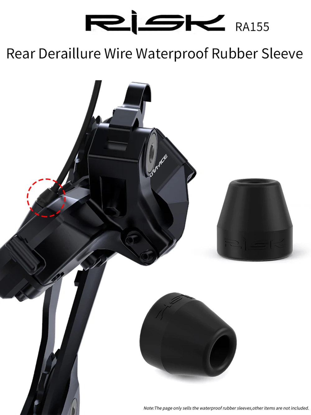 AliExpress RISK Risk 2pcs Road Bicycle Waterproof Rubber Sleeve For R7150/R8150/R9250 Road Bike Rear Electronic Derailleur Wire Waterproof Cover