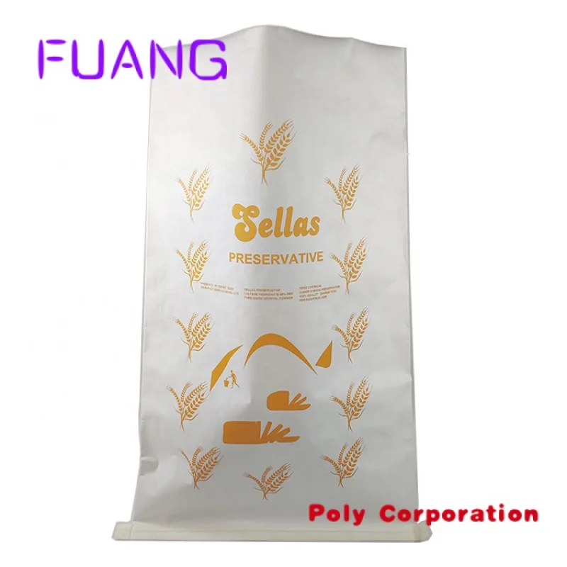 

Custom Wholesale Brazil Big Paper Laminated PP Woven Bag 25kg For Flour Rice Sugar Wheat Corn Flour Chemicals