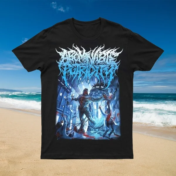 

2025 New ABOMINABLE PUTRIDITY Printed Unisex Street Fashion Trend Short Sleeved Pure Cotton Round Neck