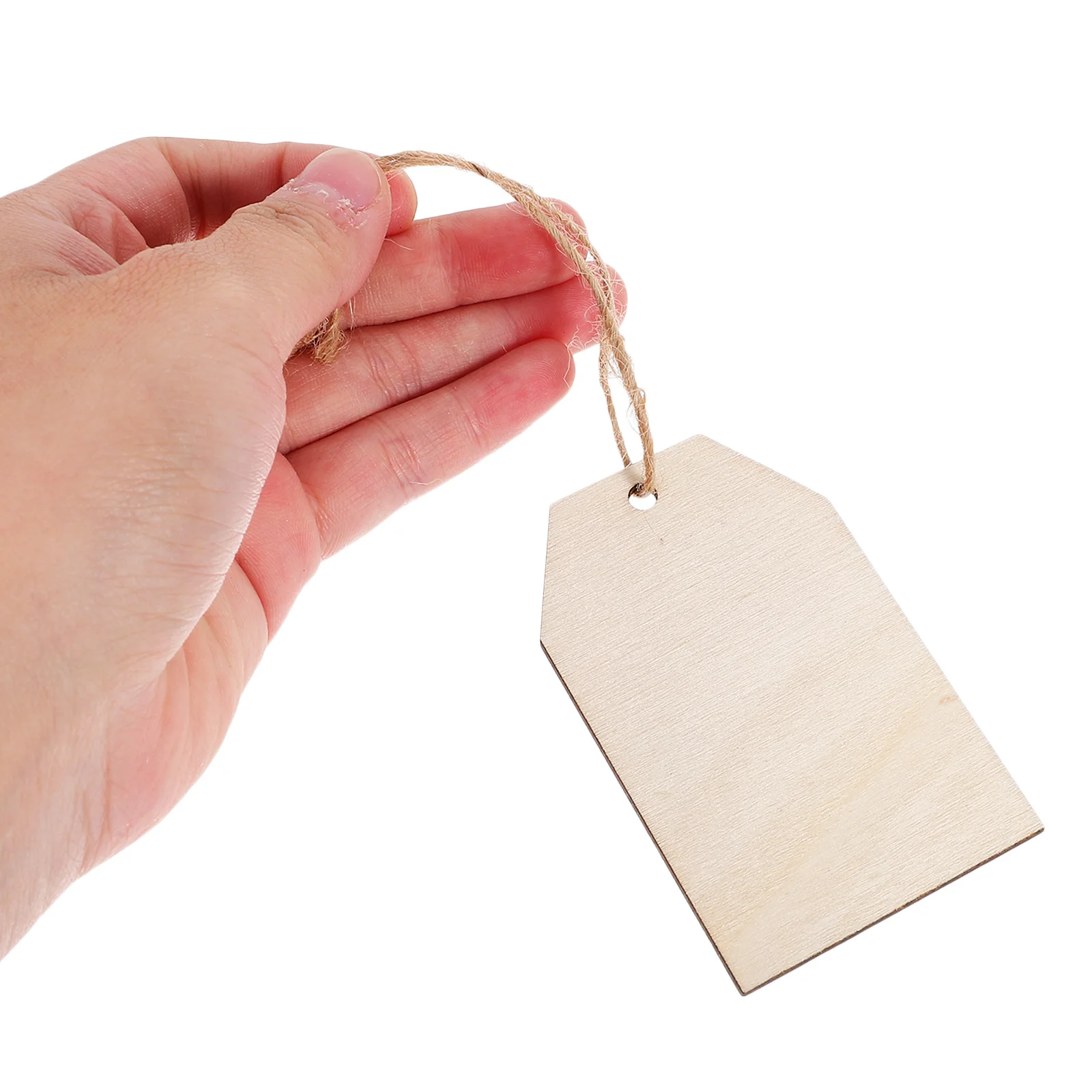 

10 pcs Wooden Christmas Tree Tags Unfinished Smooth Surface DIY Painting Craft Supplies Hanging Decor Accessories
