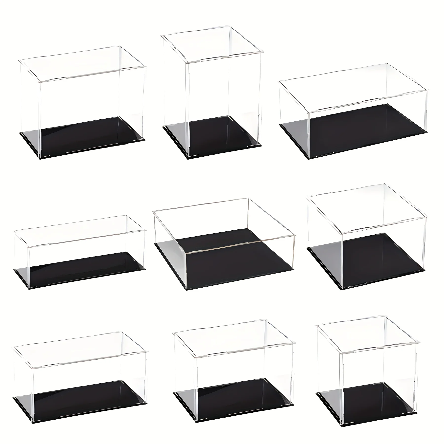 1pc Acrylic Display Box, Plastic Box, Cube Storage Box, Transparent Small Assembly, Dustproof Display, Collectibles