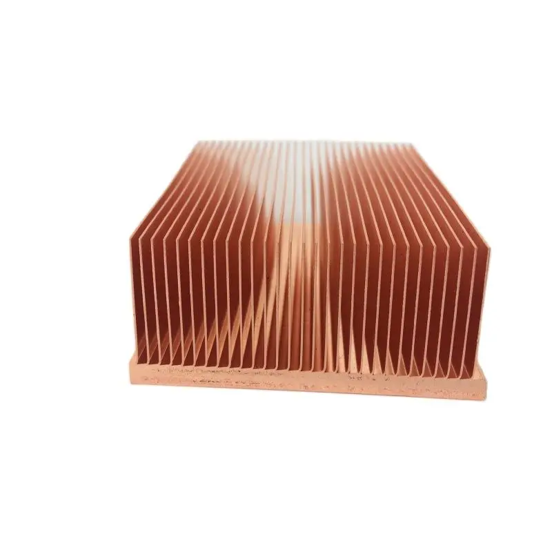 DIY Pure Copper Heatsink 80x80x20mm Skiving Fin Heat Sink Radiator For Electronic Chip LED Power Amplifier Cooling Cooler Pure