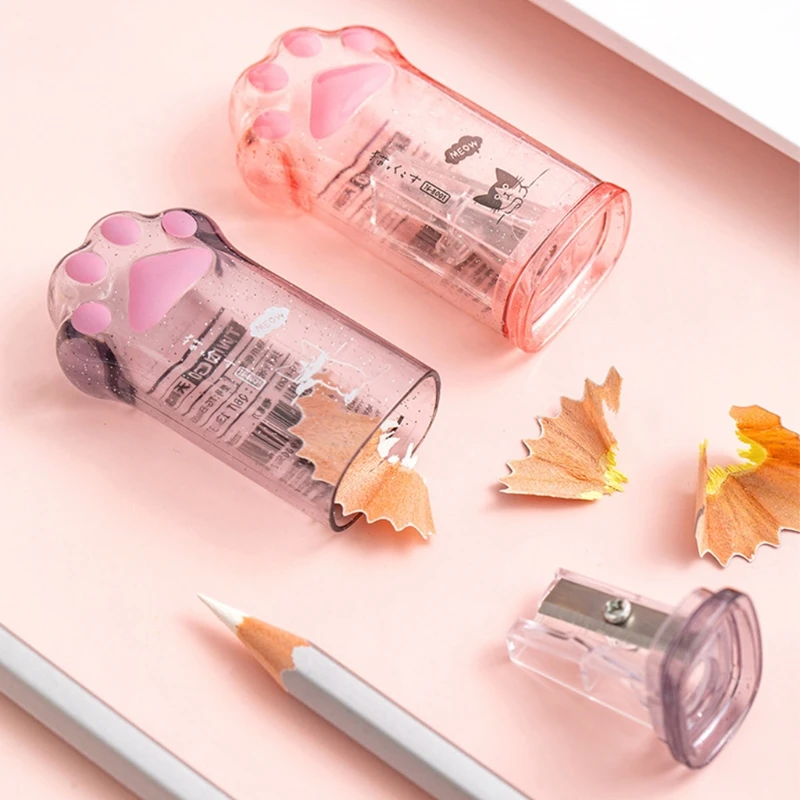 Màu Hồng Đáng Yêu Cho Mèo Paw Mài Mini Bút Chì Mài Phù Hợp Với Bút Chì Gỗ (6-8 Mm) dành Cho Bé Trai Bé Gái Trẻ Adul