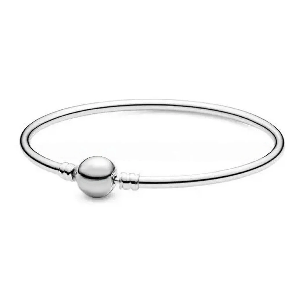 Herzförmige Schlangenkette S925 Reines Silber Klassisches Armband Geeignet für DIY-Charm Damenschmuck Valentinstagsgeschenke – Detail 4