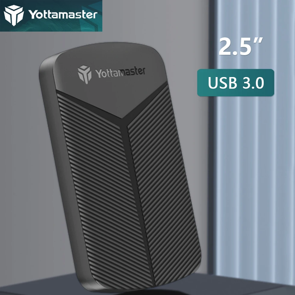 Yottamaster-2.5インチのハードドライブを備えたHDD/USB 3.0アダプター,Windows/Mac/Linux用のスペアケース