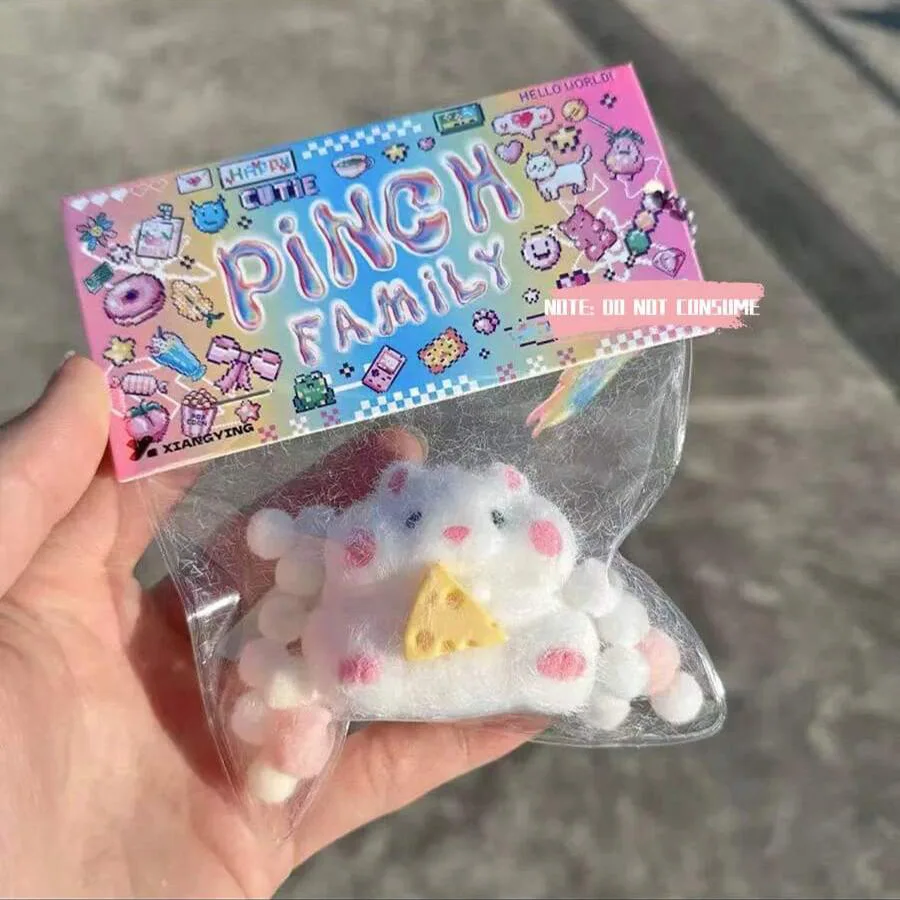 Nowa zabawka do ściskania chomika z kreskówek Szczypta Squish Ręka Relaks Zabawka Dekompresja Zabawki do ściskania Fidget Zabawki sensoryczne Dla dzieci Dorośli Prezent