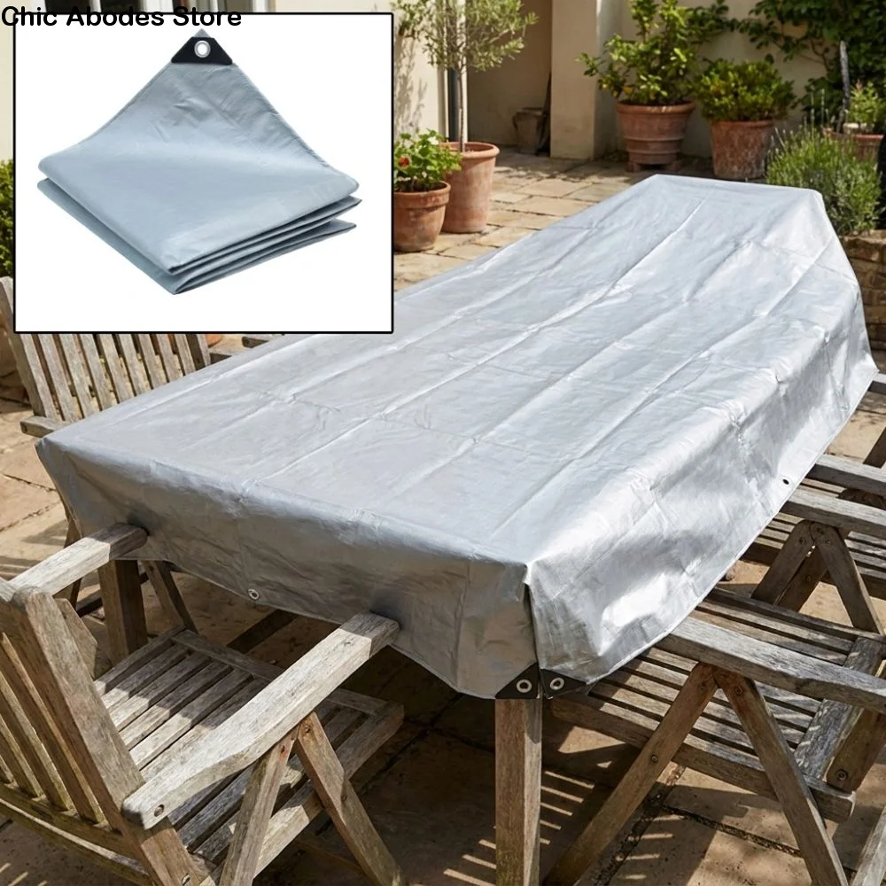 Double Thickened PE Waterproof Sun Shade Tarp Plastic Silver Coated Outdoor Cargo Dust-proof Tarpaulin Reinforced Grommets
