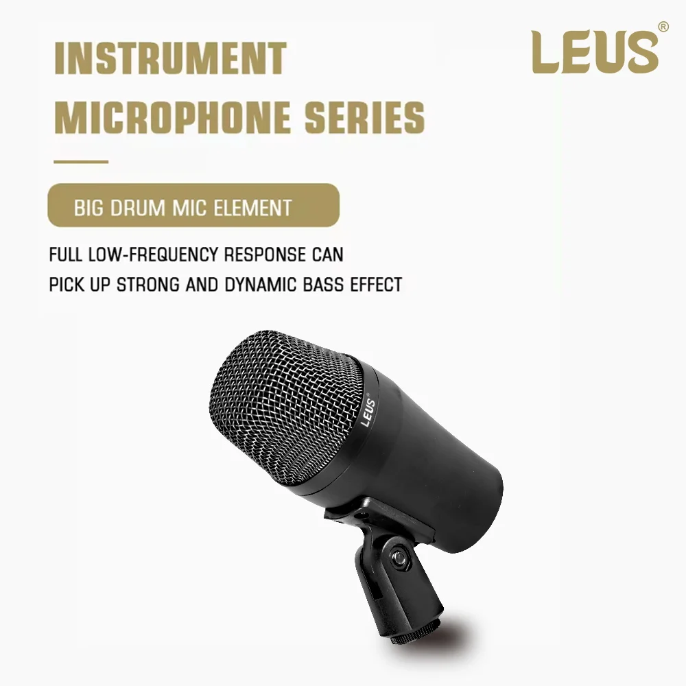 Leus Co2 7-delige Topkwaliteit Bedrade Dynamische Drummicrofoon Kick Bass,Instrument Tom/Snare & Bekkens Microfoonsets Met Boxgebruik