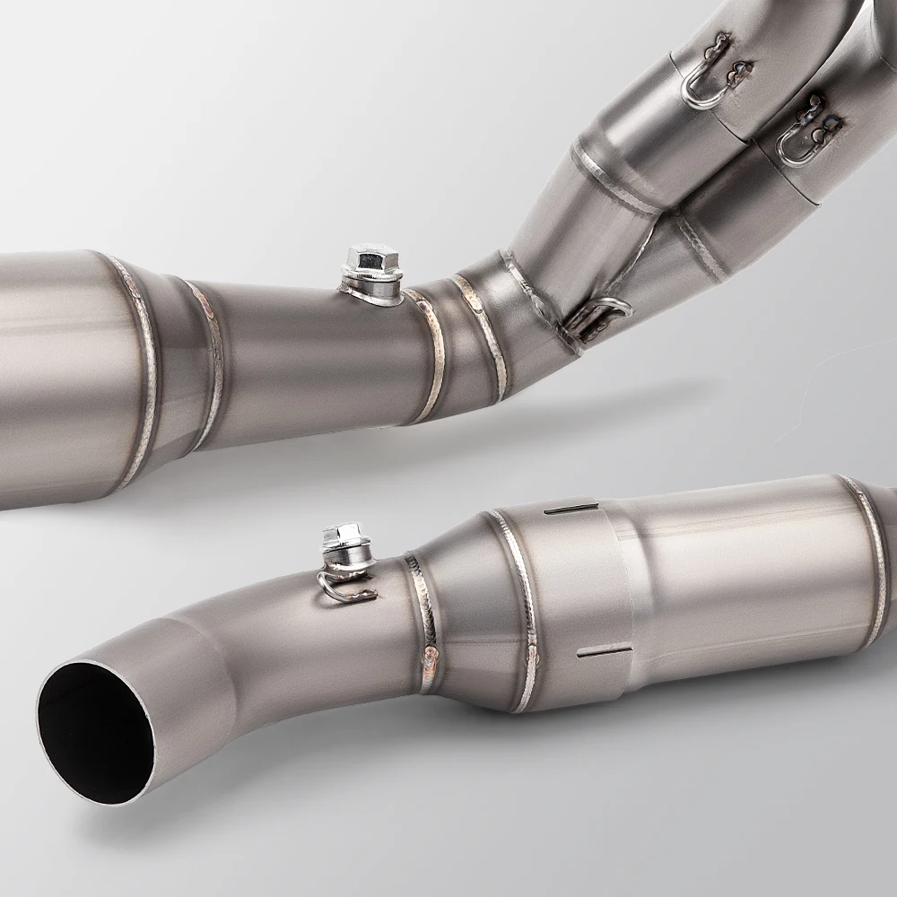 For ER6N ER6F Versys 650 Z650 Ninja 650 Moto Exhaust Escape Full System Carbon Fiber Muffler DB Killer Front Mid Link Pipe