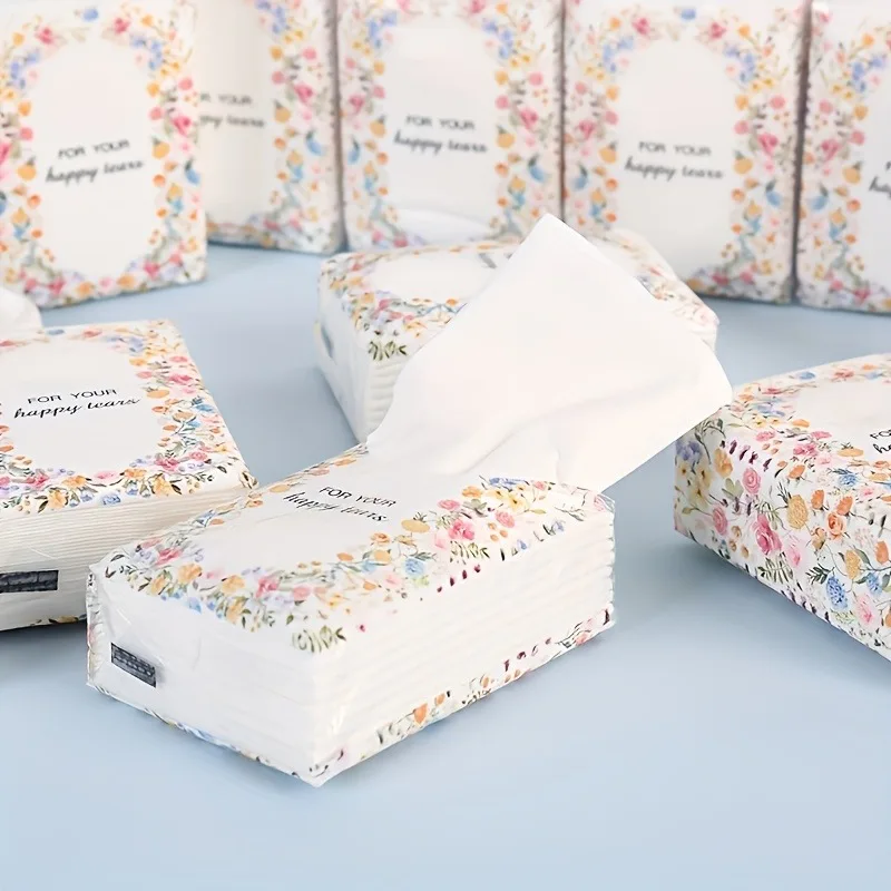 Pañuelos de Papel para Viaje - Paquetes de 15 Unidades, Tamaño de Bolsillo, 8 Paquetes de 3 Capas para Uso Facial, Bodas, Recuerdos de Fiesta